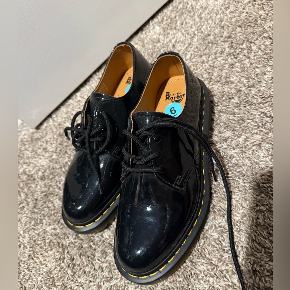 Dr. Martens Shiny Black Lace-Up Shoes